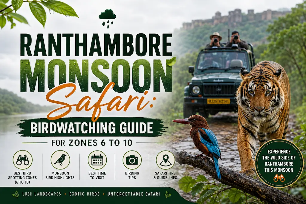 Ranthambore Monsoon Safari: Birdwatching Guide for Zones 6 to 10