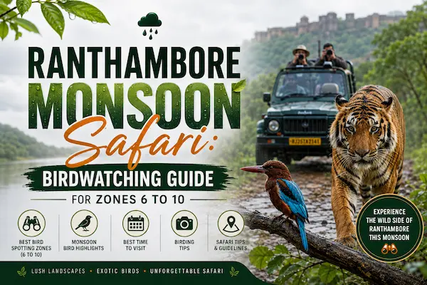 Ranthambore Monsoon Safari: Birdwatching Guide for Zones 6 to 10