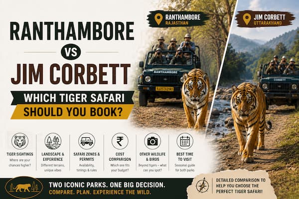 Ranthambore vs Jim Corbett: Which Tiger Safari Should You Book?